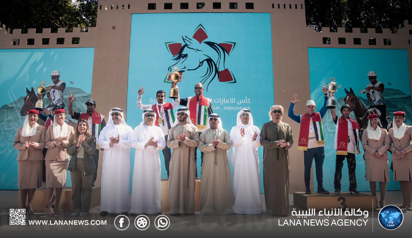 زايد بن حمد آل نهيان يتوج الفائزين بكأس الإمارات للخيول العربية للقدرة