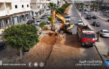 تواصل أعمال توسعة الطريق الساحلي المزدوج بسرت