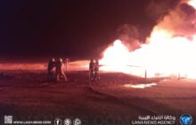 شركة الخليج العربي للنفط تعلن احتواء حريق بمنطقة الحمادة