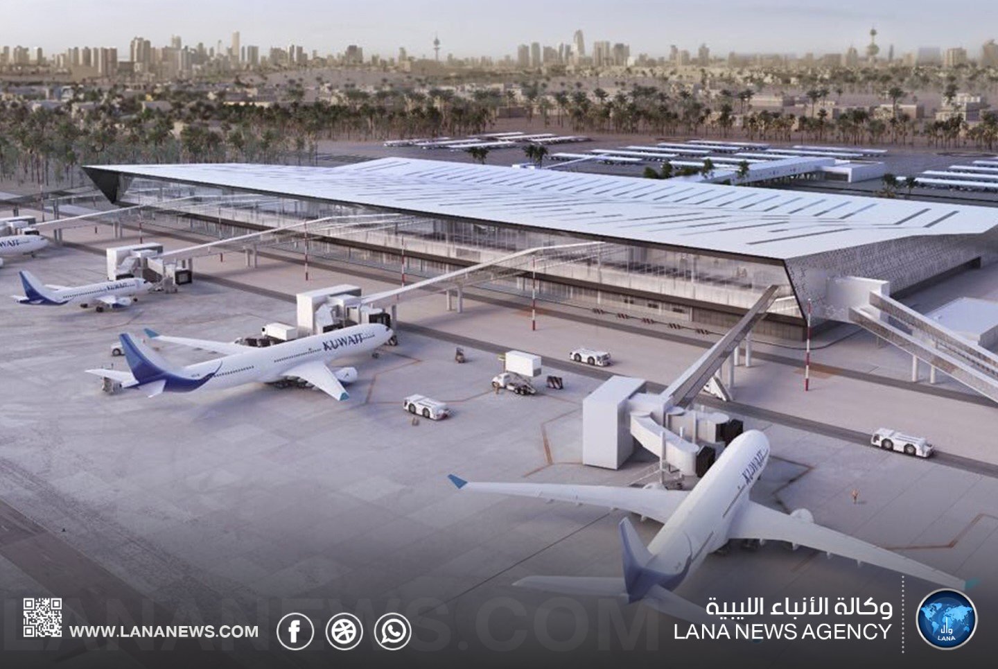 هجوم بطائرات مسيرة يلحق أضرارا بمطار الكويت الدولي