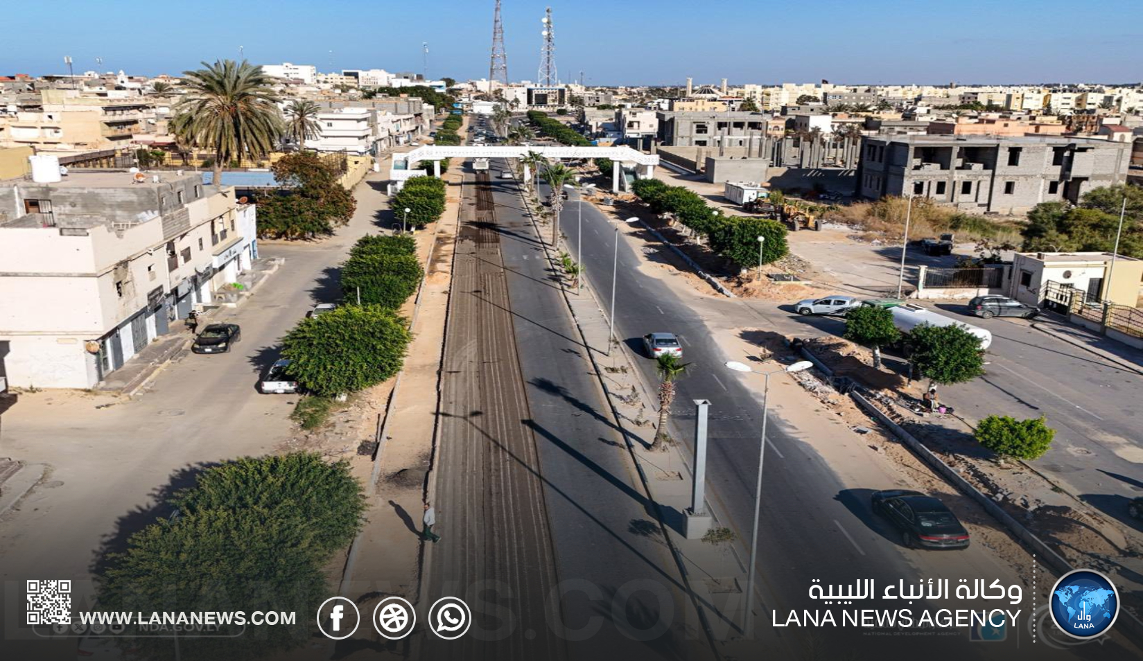 الجهاز الوطني للتنمية يُواصل أعمال تطوير الطريق الساحلي بسرت