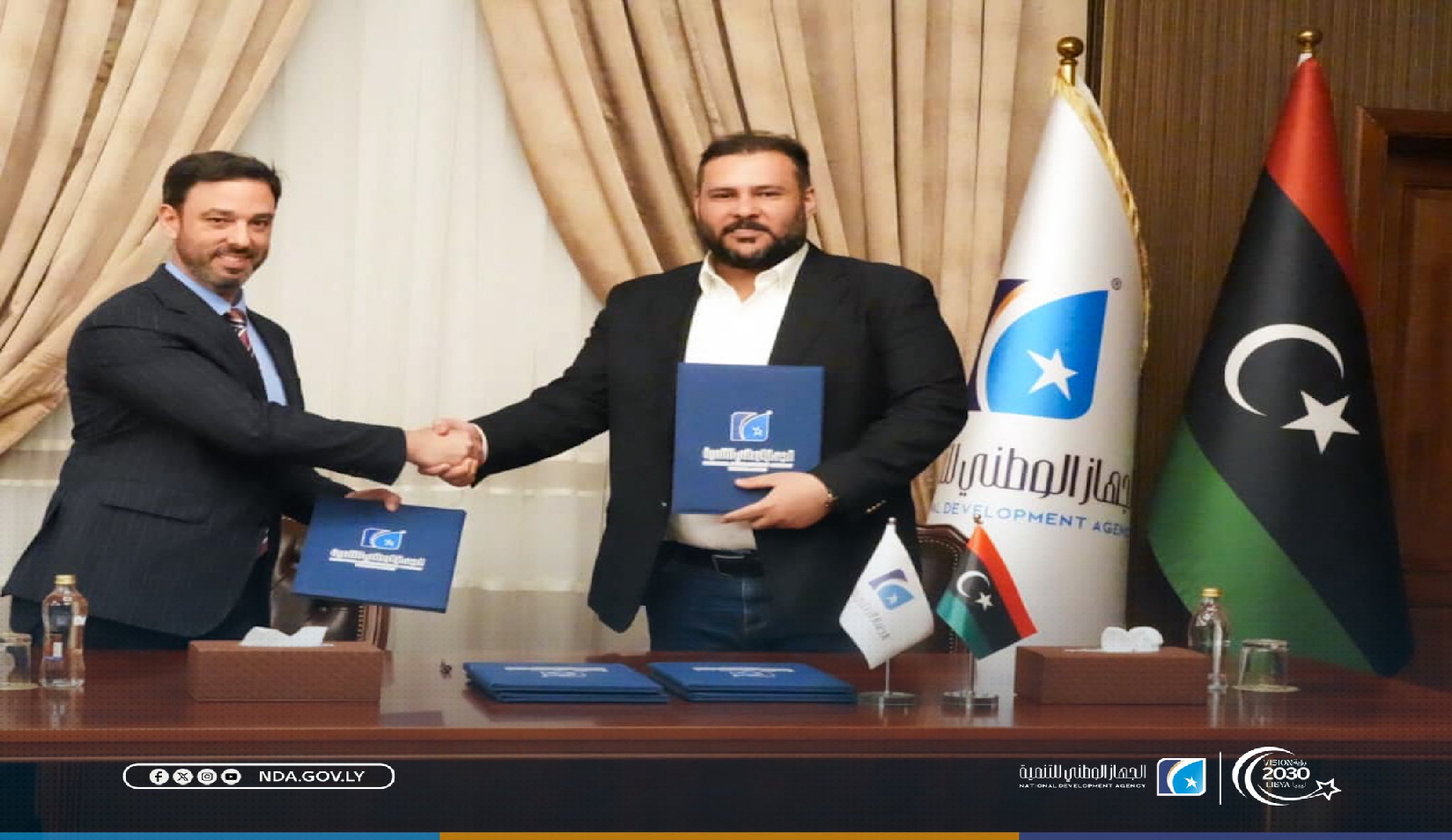 توقيع عقدي إنشاء مضمار سرت الدولي للفروسية والمجمع الحكومي الجديد
