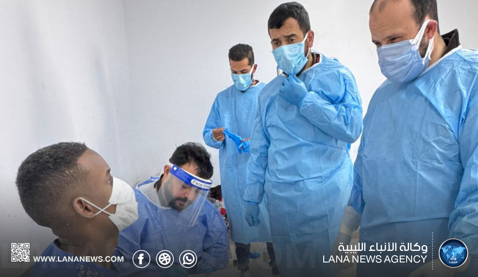 مركز الطوارئ يجري كشفًا طبيًا على نزلاء الهجرة ببنغازي
