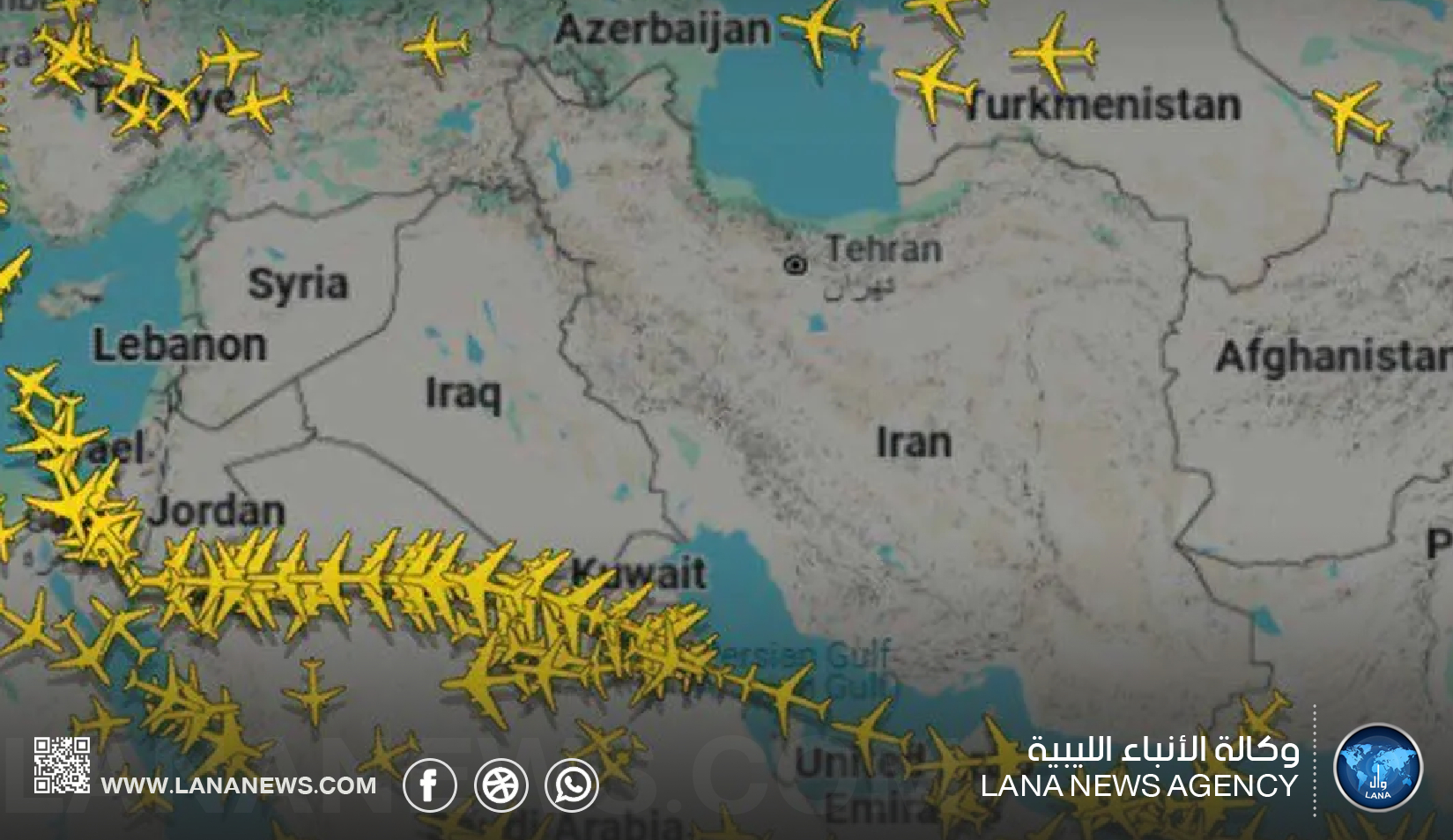 موسع| اضطراب الملاحة الجوية بالشرق الأوسط جراء التصعيد العسكري