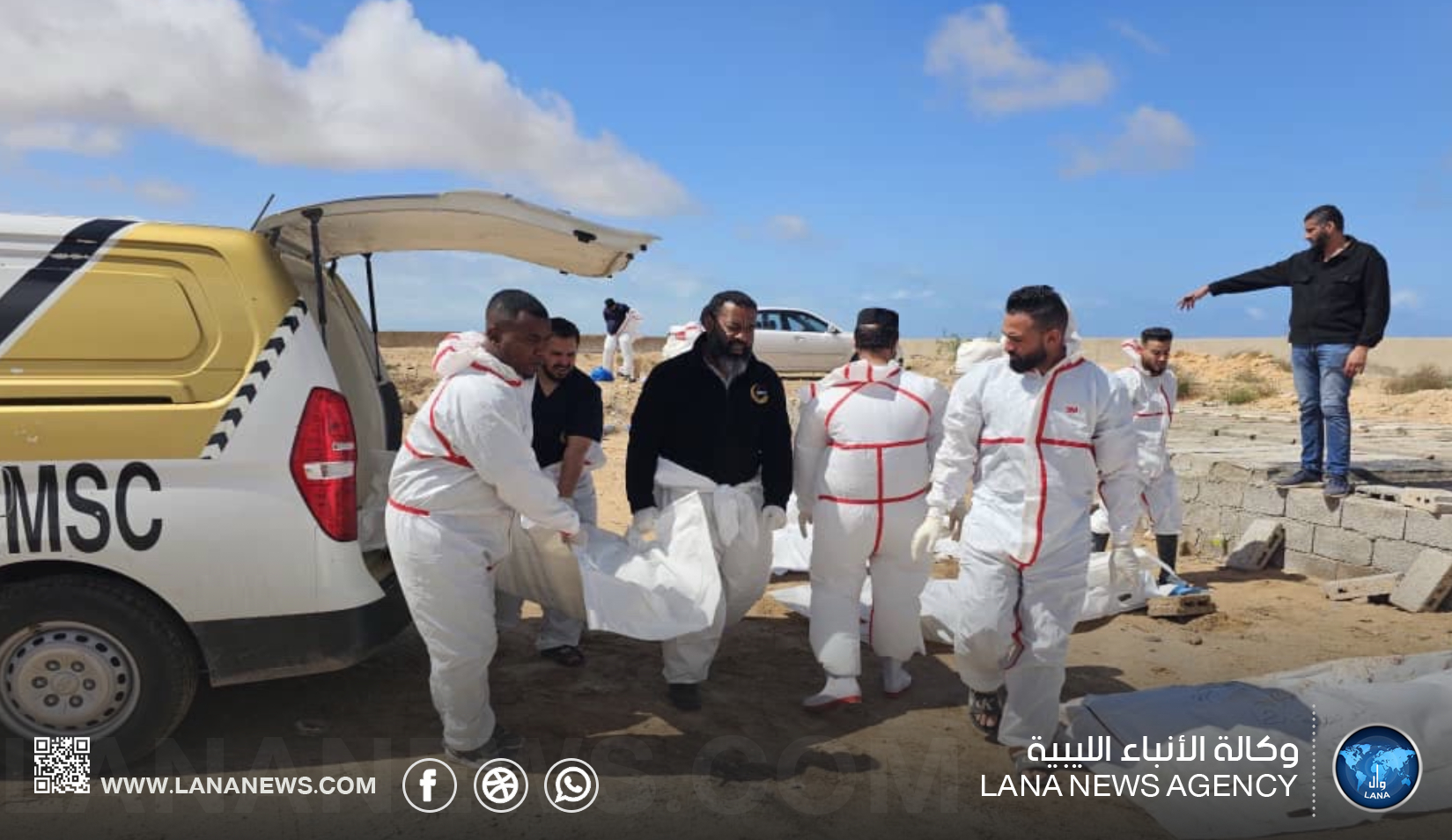 انتشال جثامين مهاجرين قبالة سواحل زوارة