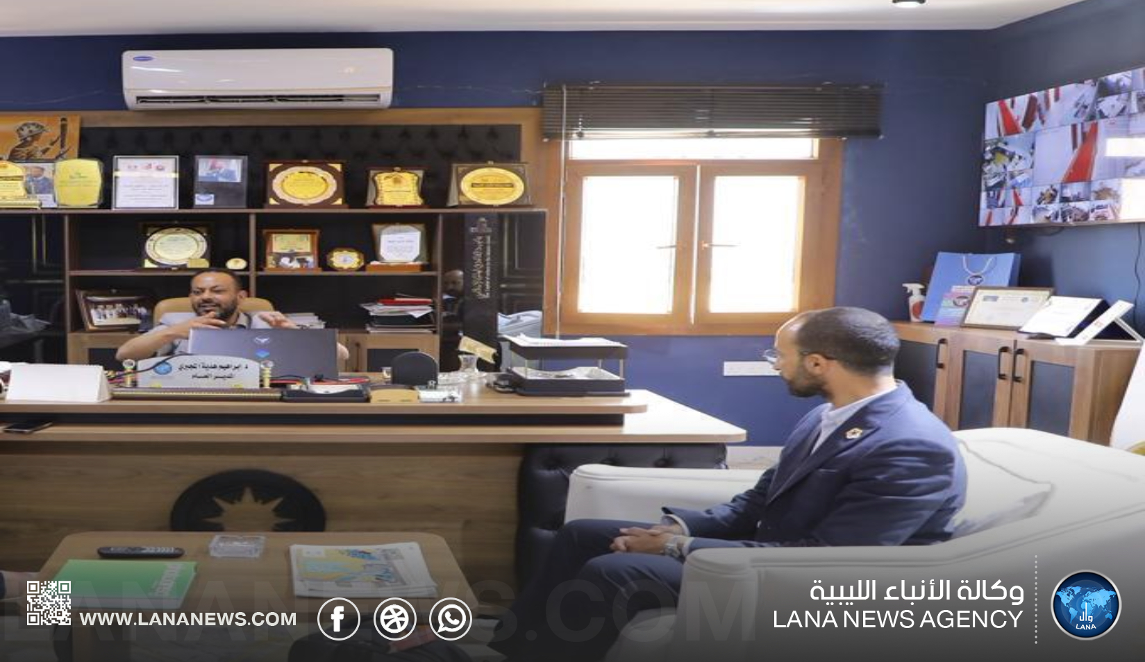 وكالة الأنباء الليبية ومؤسسة خليفة تبحثان آليات الشراكة الإعلامية