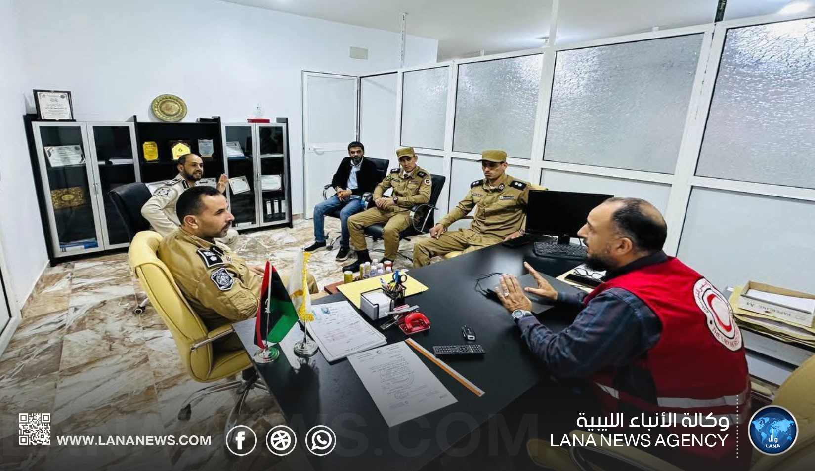 الهلال الأحمر الأبيار يعزز التعاون مع مكافحة الهجرة غير الشرعية