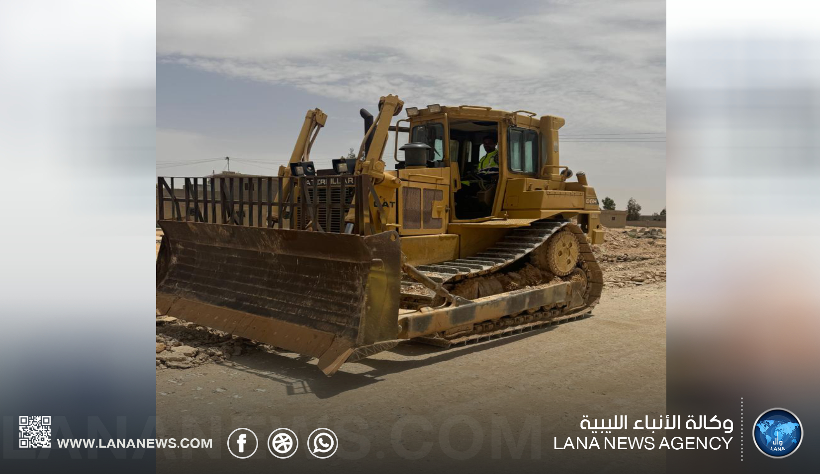 صيانة طريق بئر الأشهب جنزور لتعزيز التنمية والخدمات