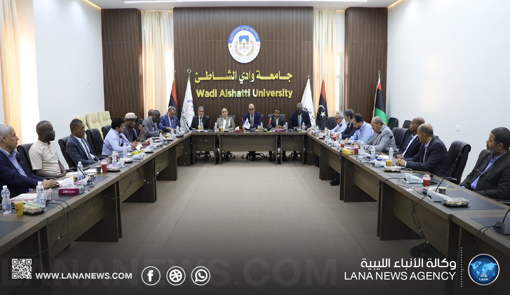 تعزيز التعاون بين جامعة وادي الشاطئ والبلديات