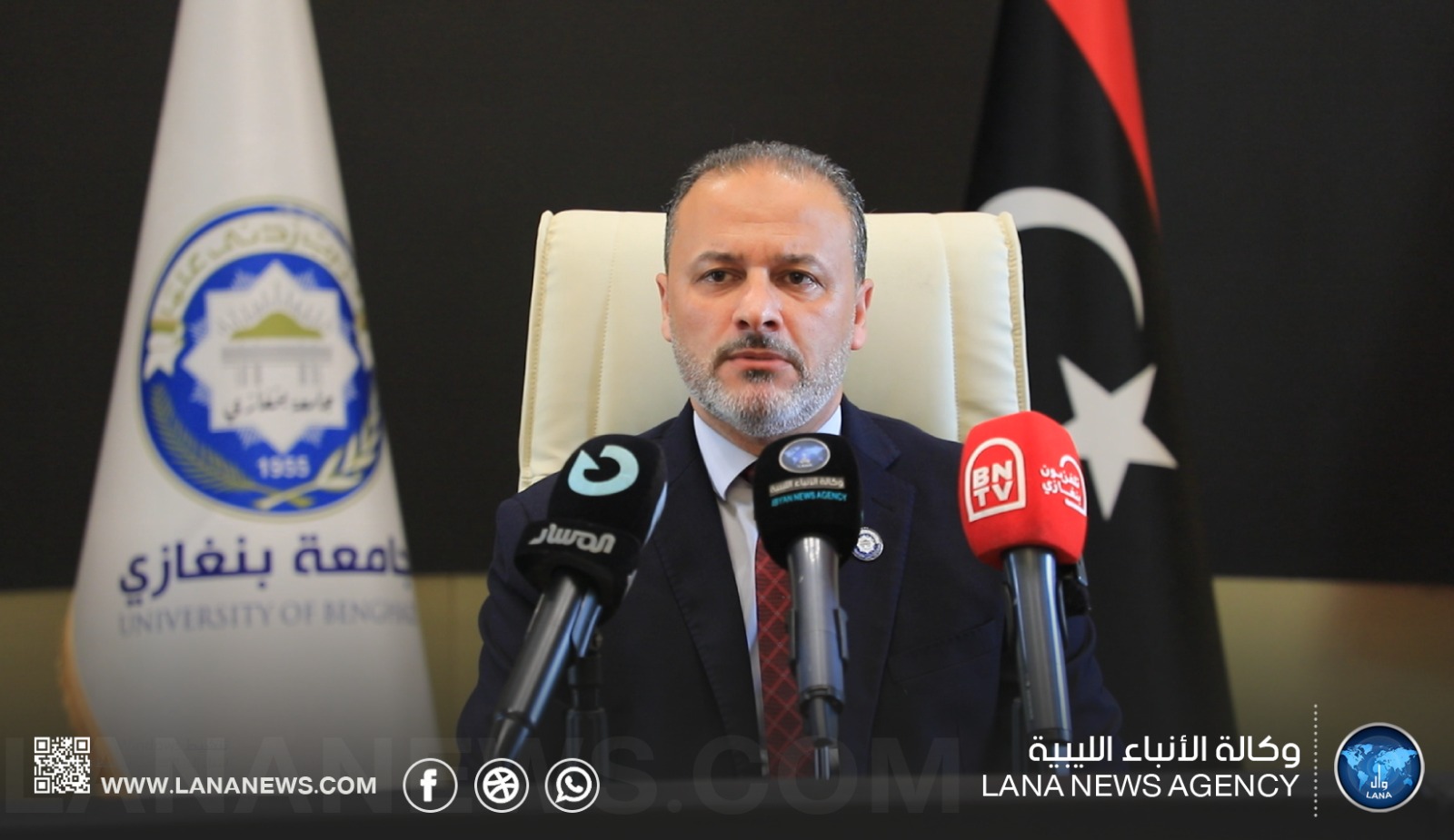 الدرسي: جامعة بنغازي تفتح آفاقا جديدة بالتطوير والشراكات الدولية