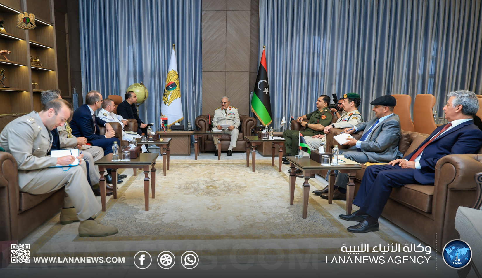 القيادة العامة تستقبل وفدًا بريطانيًا لبحثِ الاستقرار والتعاون المشترك