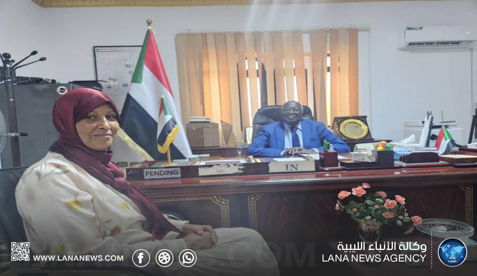 النائب فاطمة الصويعي تبحث مع السفير السوداني أوضاع الجالية السودانية في ليبيا