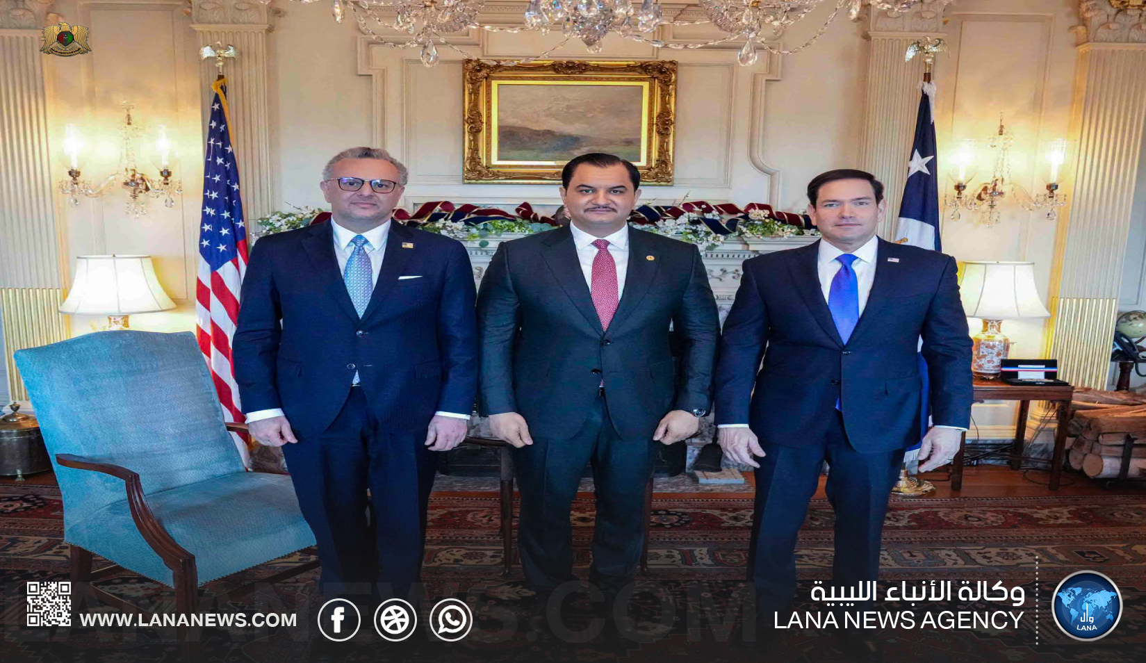 نائب القائد العام يبحث مع وزير الخارجية الأمريكي التعاون الثنائي