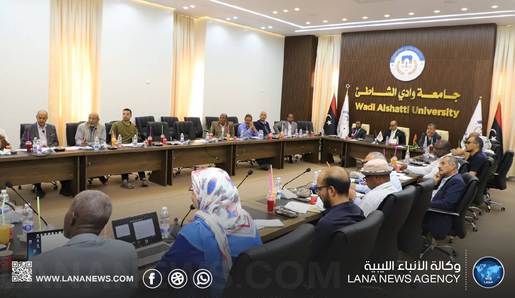 جامعة وادي الشاطئ وشركة أتلانتس تبحثان المياه الجوفية بالجنوب
