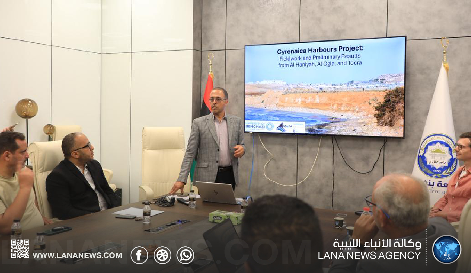 جامعة بنغازي وجامعة إيرلندية تبحثان حماية الآثار البحرية المهددة بالتغيرات المناخية