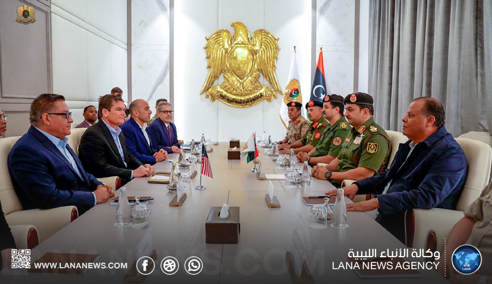 نائب القائد العام رفقة رئيس الأركان العامة يستقبلان وفدا من الكونغرس الأمريكي