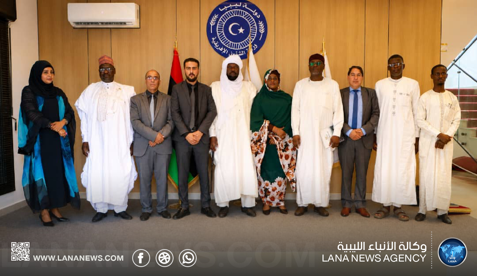 استقبال وفد تشادي رفيع بوزارة الشؤون الأفريقية ببنغازي