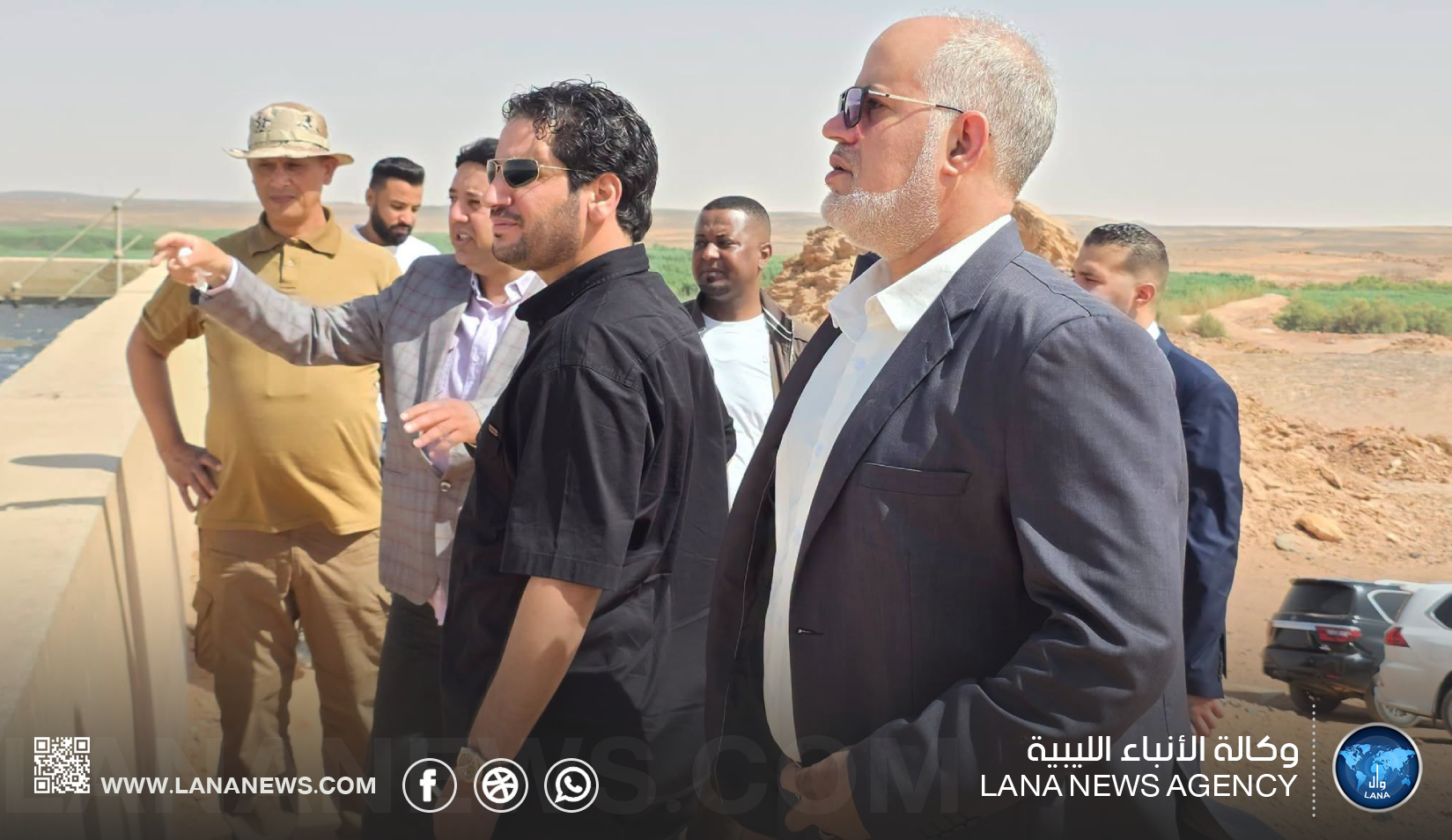 النائب الثاني لرئيس مجلس النواب يتابع مشروع نقل بحيرة الصرف الصحي في سبها