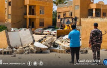 فتح المسارات وإزالة التعديات بحي الجيزة في سرت
