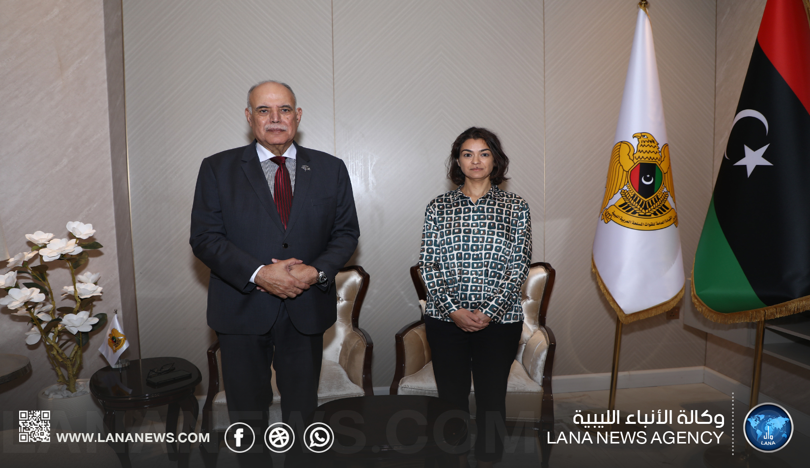 المستشار بوشناف يبحث مع مسؤولة بمنظمة العفو الدولية التعاون في مجالي العدالة وحقوق الإنسان