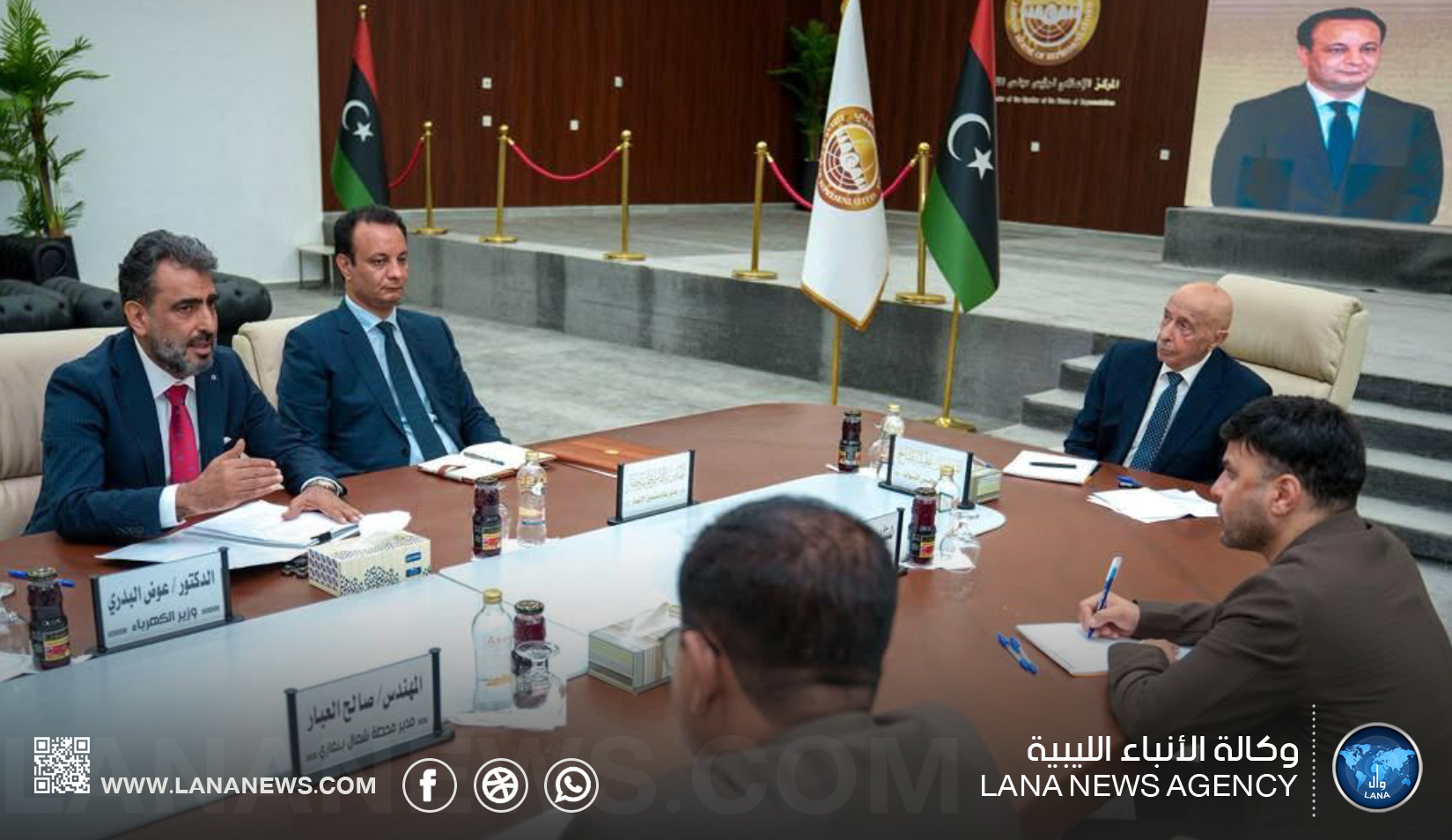 رئيس مجلس النواب يبحث أزمة الكهرباء ويستدعي محافظ المركزي ورئيسي النفط والكهرباء