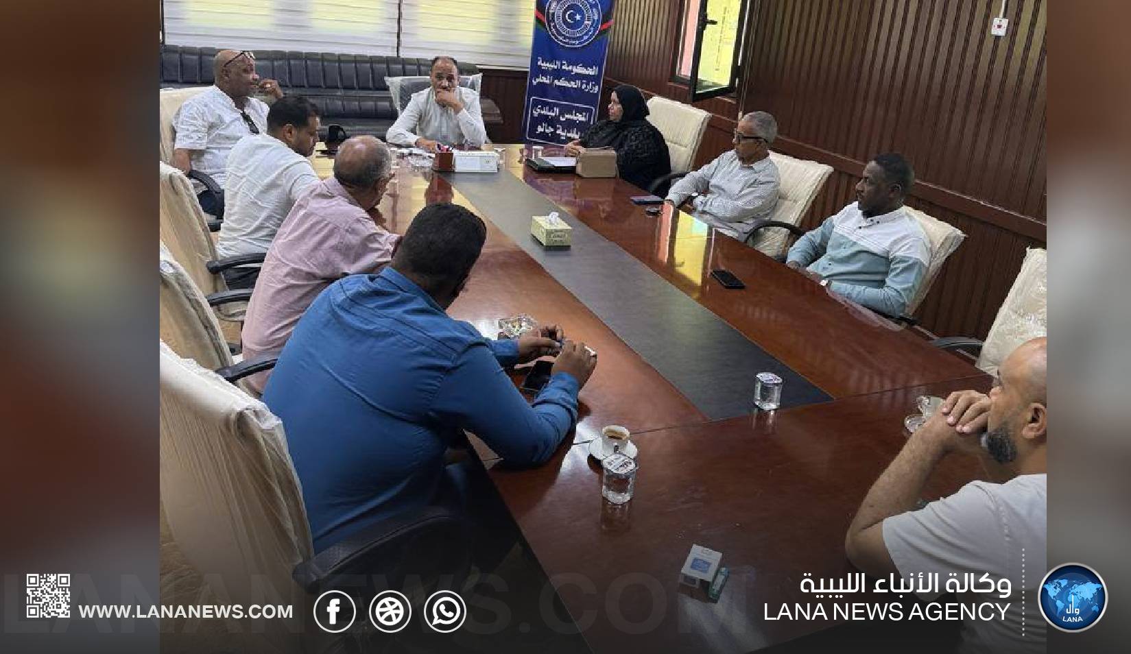 بلدي جالو يبحث تطوير خدمات النظافة والتعاون الخدمي