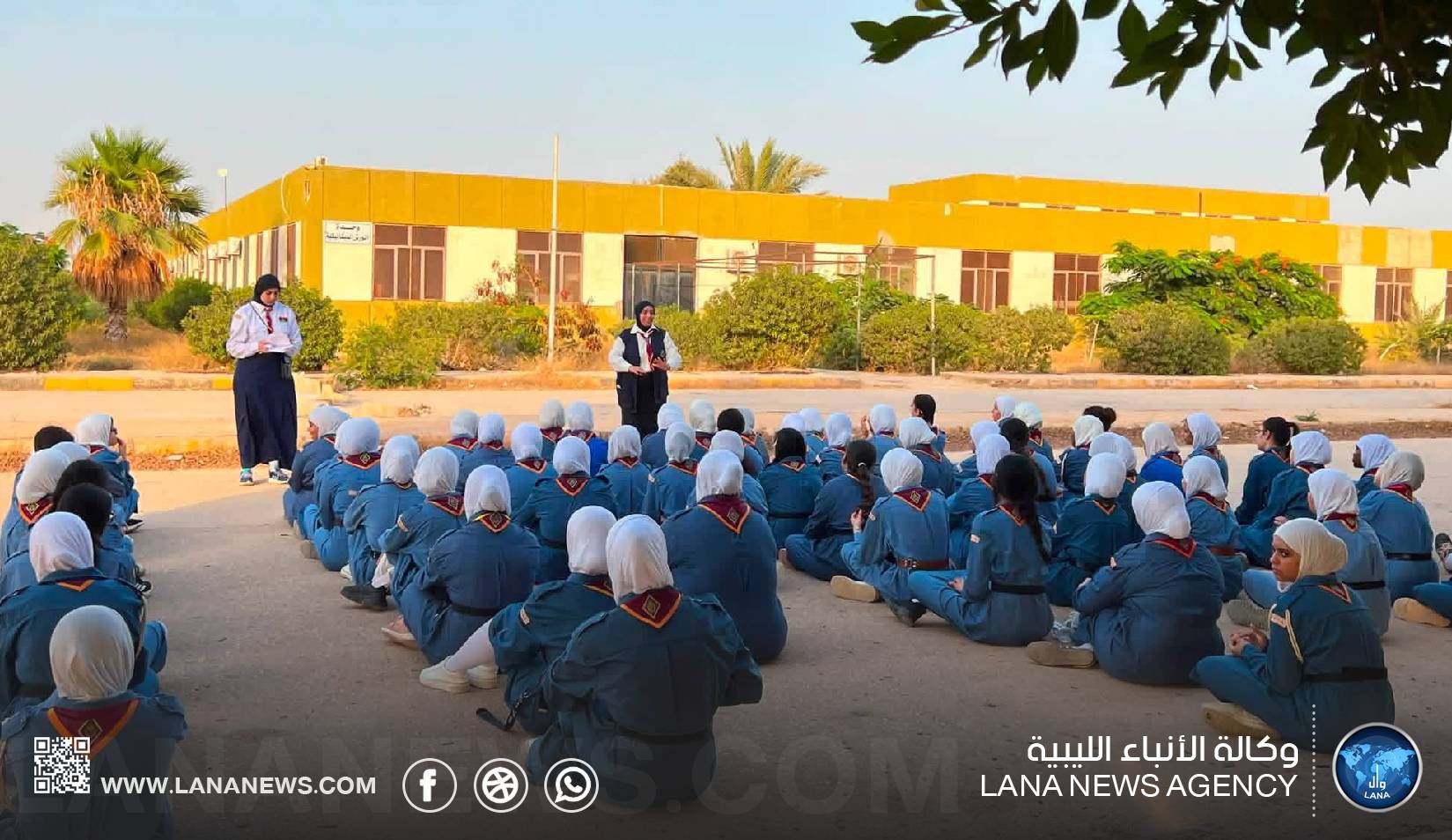 مخيم المرشدات الثامن والثلاثون يواصل تدريباته الكشفية في بنغازي