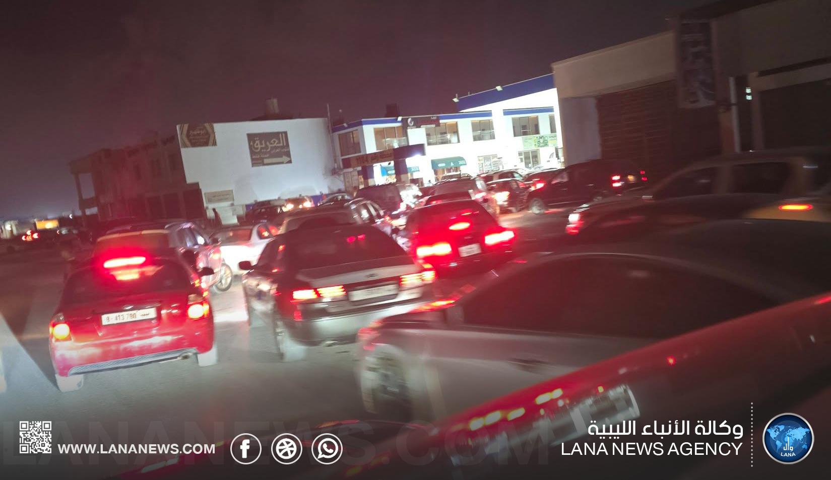 مناشدة لمديرية أمن بنغازي لتنظيم حركة المرور أمام محطات الوقود في بودزيرة