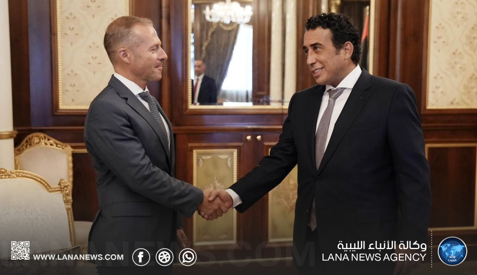 رئيس المجلس الرئاسي يبحث مع مبعوث الرئيس الفرنسي مستجدات الأوضاع في ليبيا
