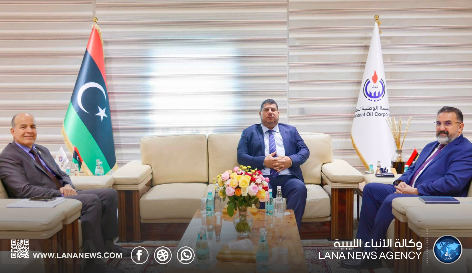 المؤسسة الوطنية للنفط والمصرف الليبي الخارجي يبحثان دعم مشروعات زيادة الإنتاج