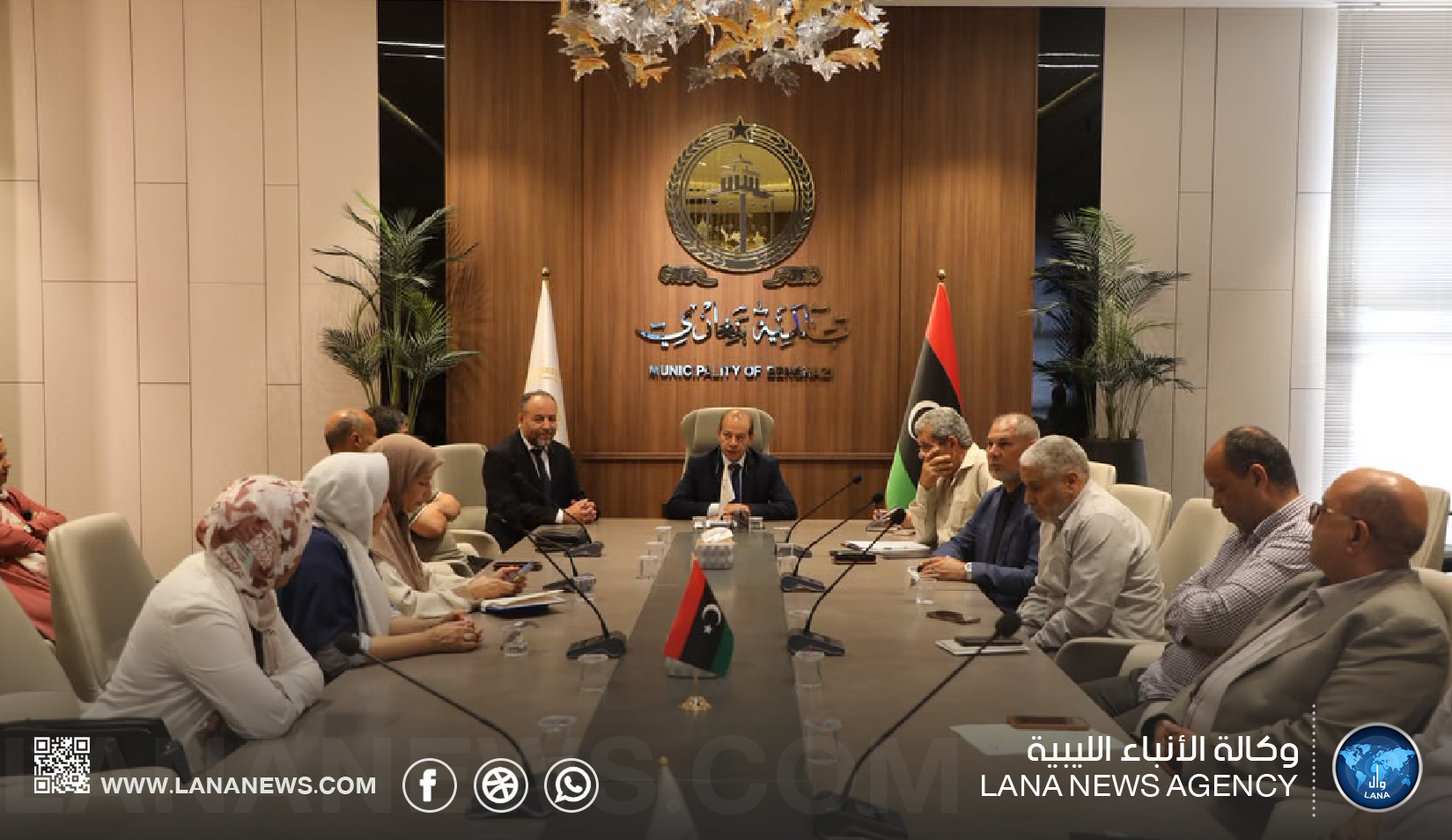 بلدية بنغازي تبحث مختنقات المدينة مع مؤسسات المجتمع المدني