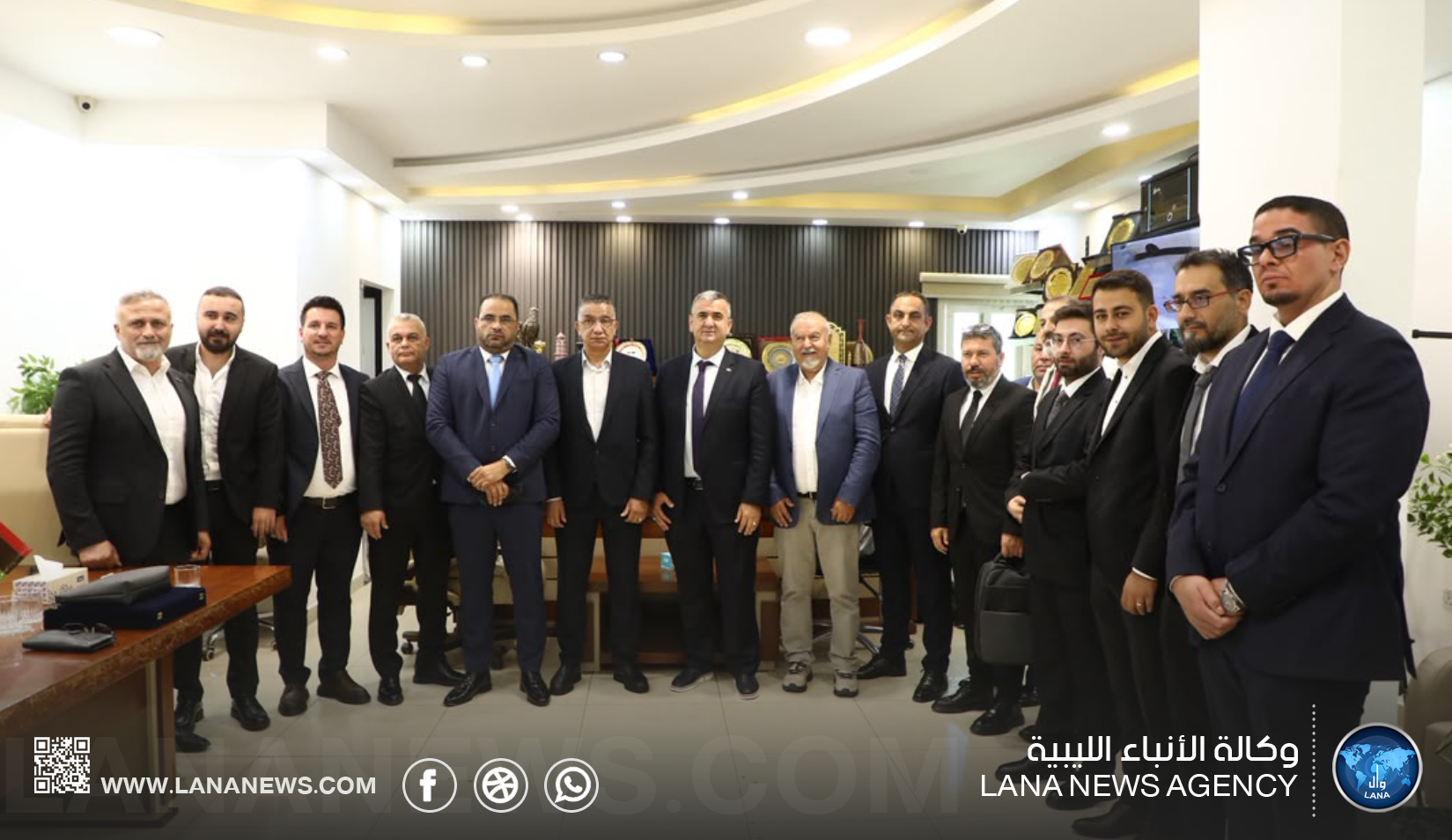 غرفة التجارة ببنغازي تبحث مع وفد بورصة التركية التعاون في مشاريع الإعمار