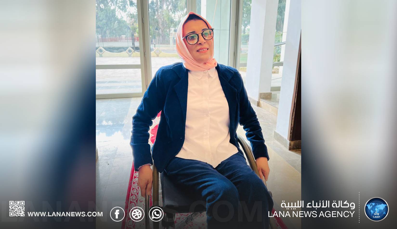 الأوجلي أول ليبية من ذوات الإعاقة تتولى منصبا عربيا قياديا
