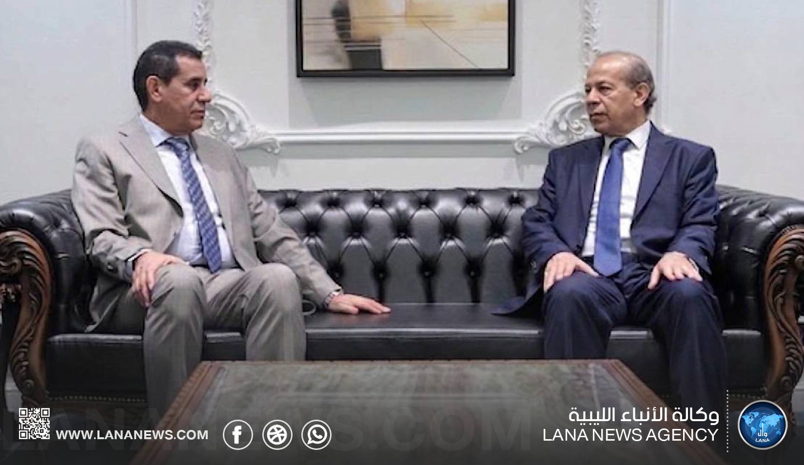 الغرابلي يبحث مع القطراني خطط العمل والمشروعات الخدمية