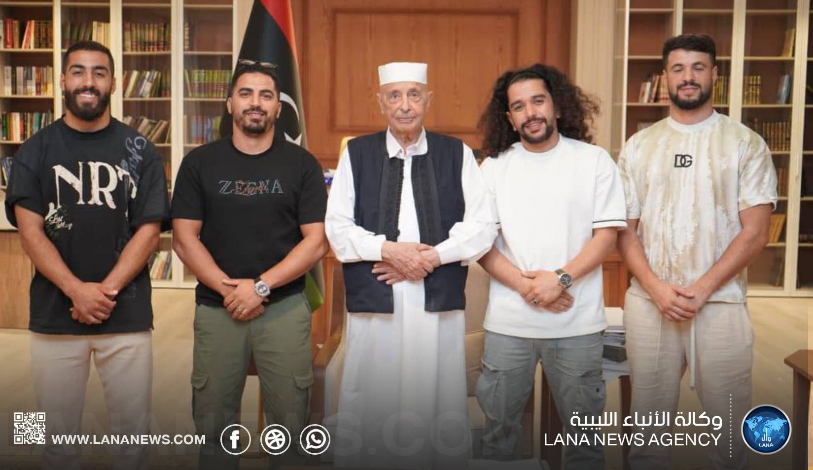 رئيس مجلس النواب يلتقي الرياضيين الليبيين المفرج عنهم من السجون الإيطالية
