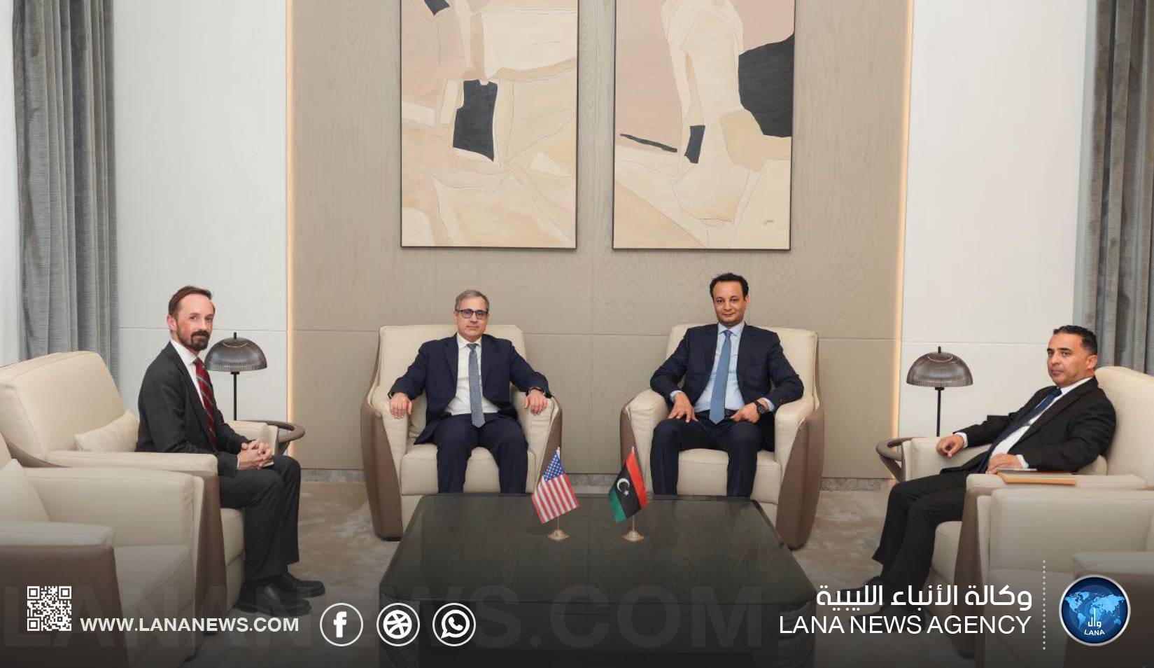 مدير عام صندوق الإعمار يبحث مع القائم بالأعمال الأمريكي دعم التنمية