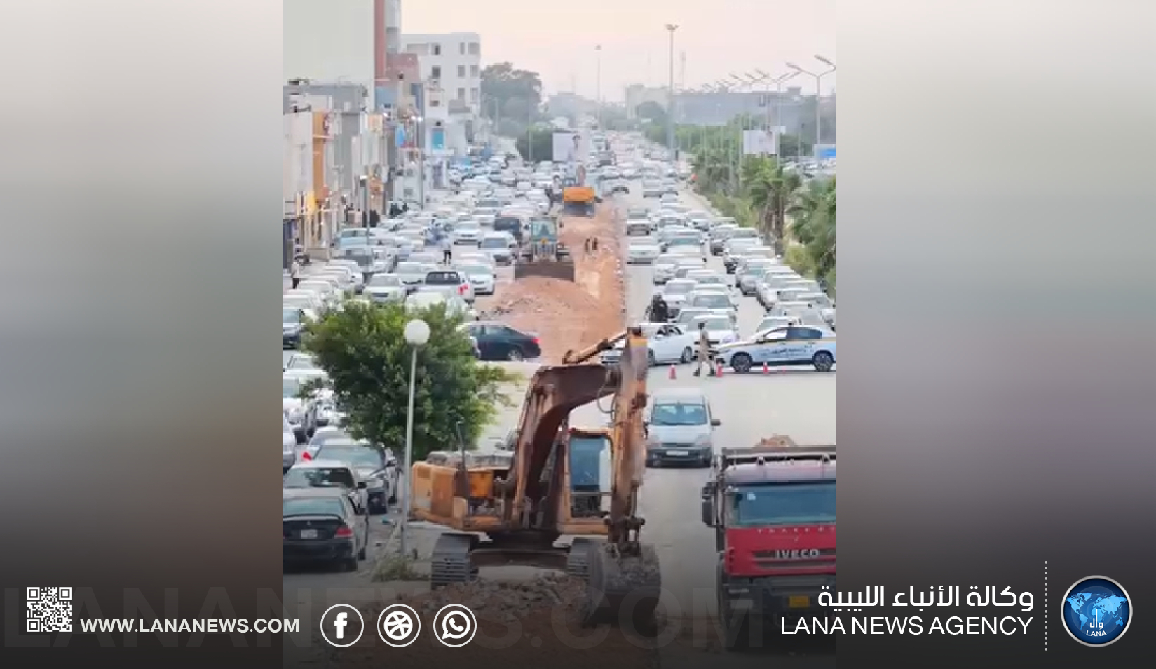 تواصل أعمال تطوير الطريق الرئيسي في سرت وتنفيذ مبنى الدفاع المدني بمطار سبها