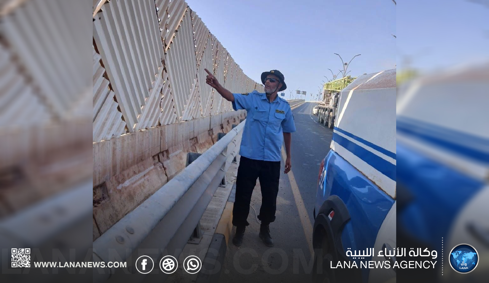 الحرس البلدي بنغازي يتحرى ميدانياً عن بلاغ بشأن سرقة حديد بمنطقة جليانة