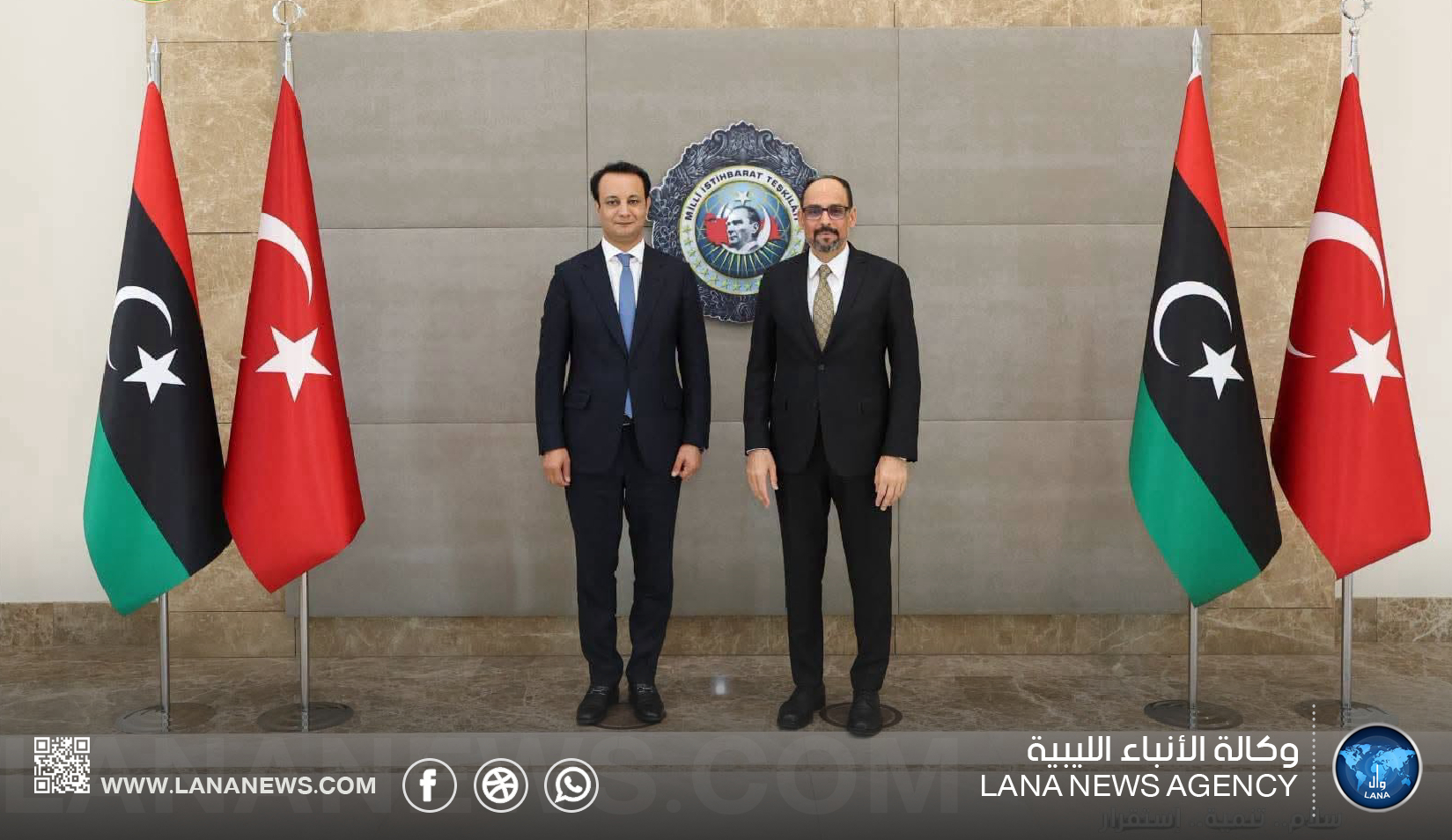 مدير عام صندوق التنمية يبحث مع رئيس الاستخبارات التركية مسارات التعاون ودعم الاستقرار والإعمار