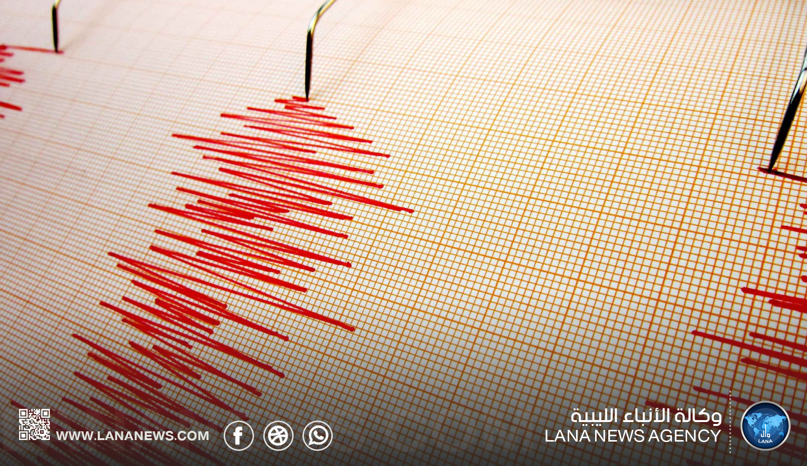هزة أرضية بقوة 4.4 درجات قرب منطقة القذّافية وسط ليبيا