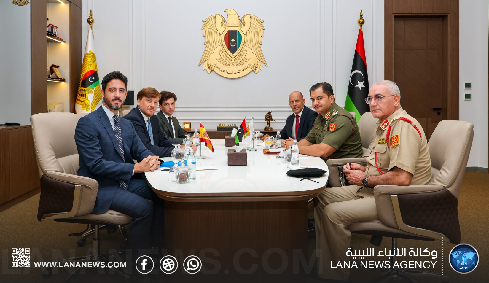 نائب القائد العام والسفير الإسباني يبحثان تعزيز التعاون بين ليبيا وإسبانيا