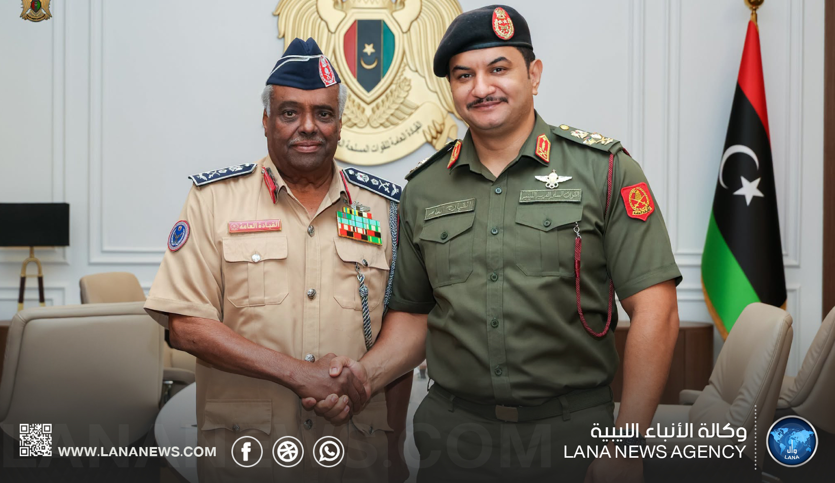 نائب القائد العام يبحث التعاون العسكري مع مدير مكتب الارتباط العسكري في مصر