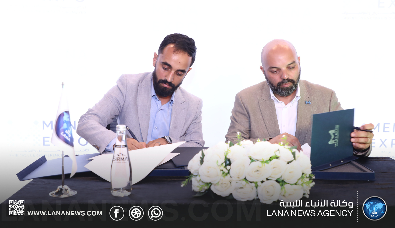 توقيع عقود الشراكة والرعاية لمعرض مينا الغذائي في بنغازي