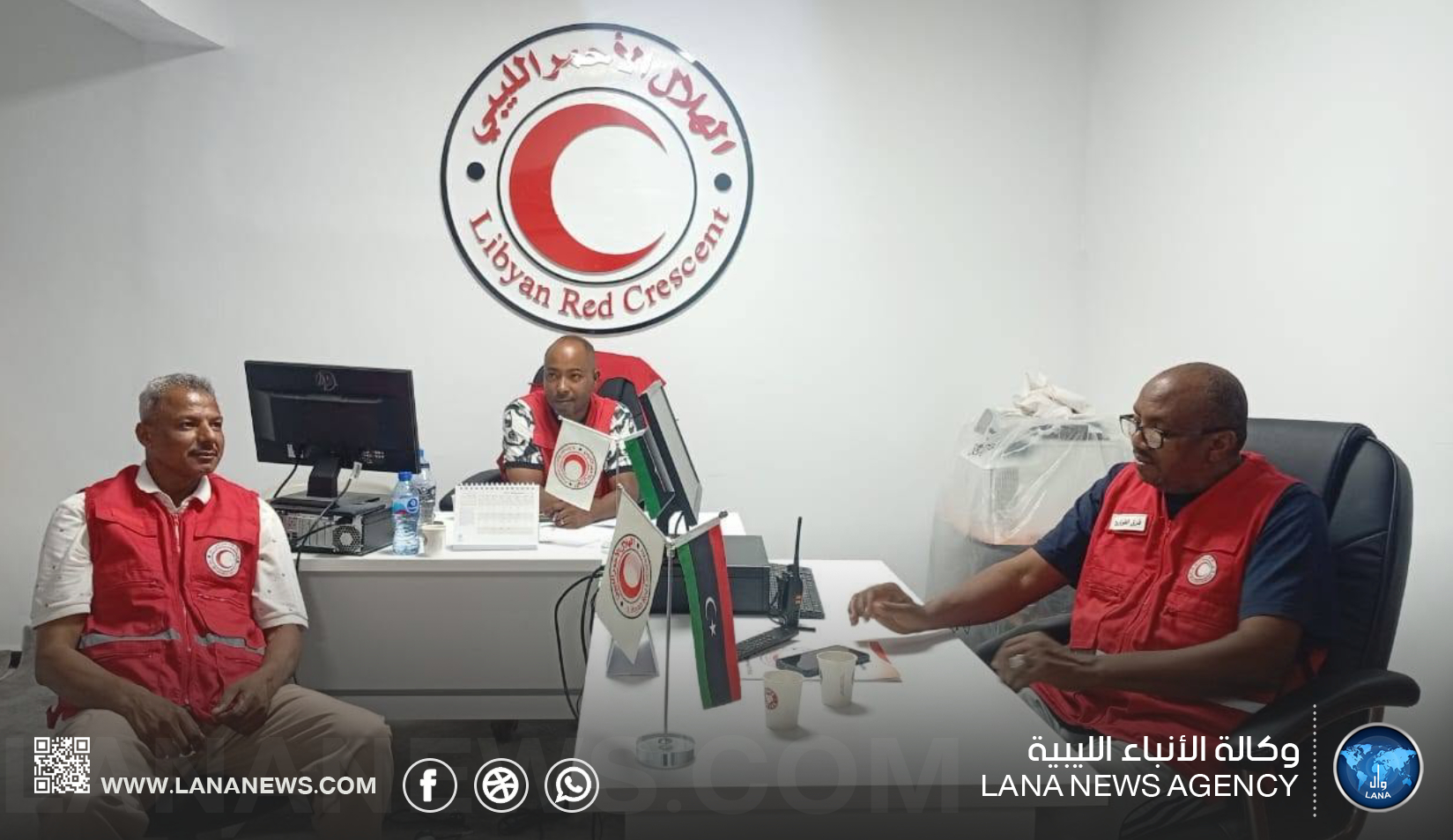 الهلال الأحمر الليبي بسبها يرفع درجة الاستعداد تحسبًا للتقلبات الجوية