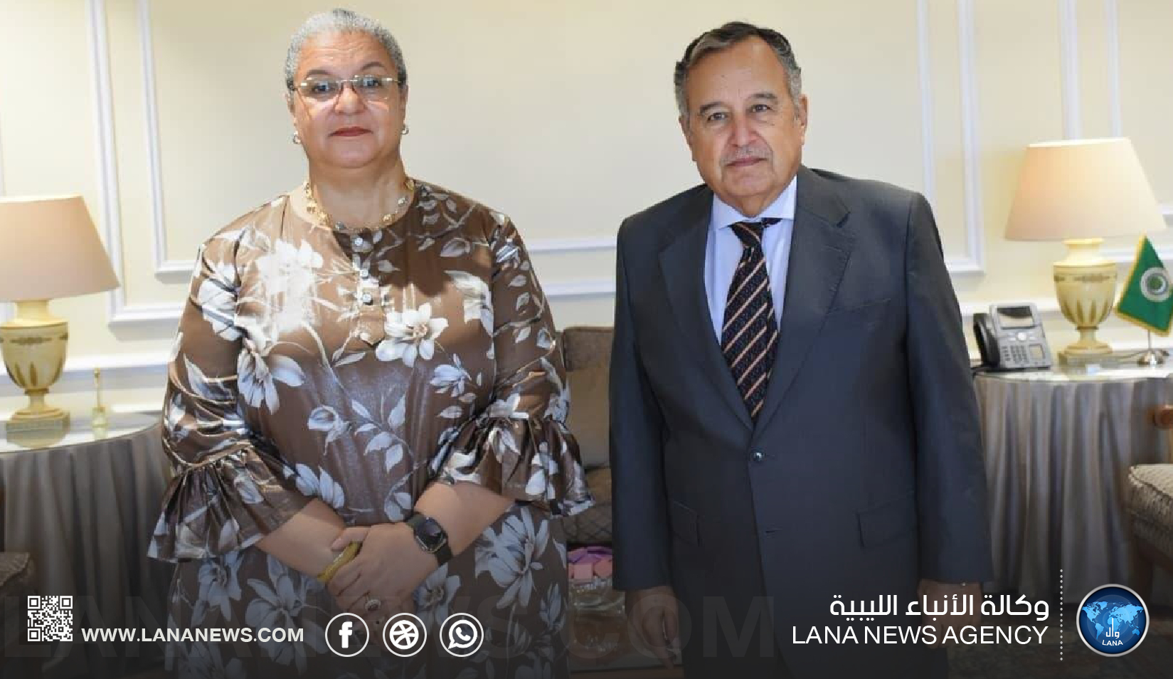 أمين عام الجامعة العربية والمبعوثة الأممية يبحثان تطورات المسار السياسي في ليبيا