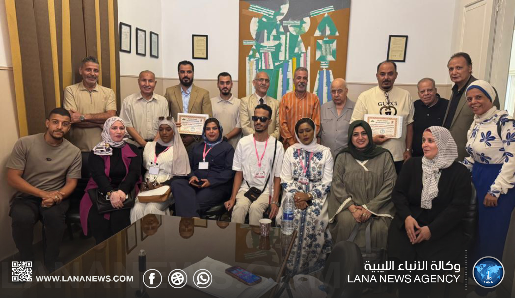 تكريم فريق مسرحي ليبي في اتحاد كتاب مصر