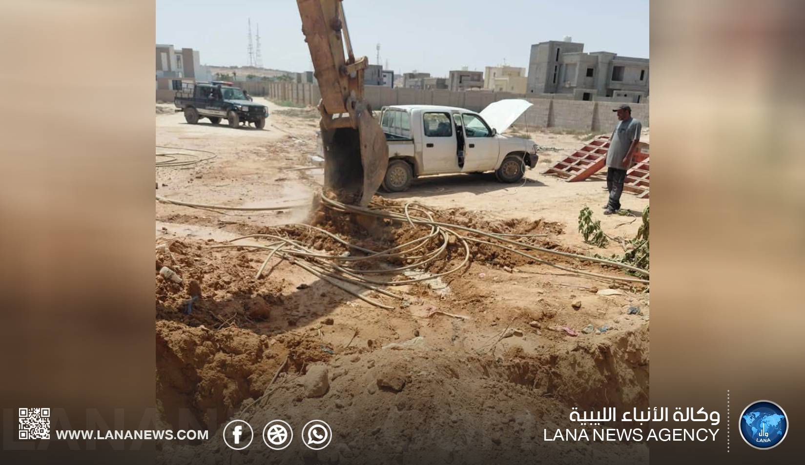 بلدية طبرق تواصل حملة إزالة التوصيلات العشوائية للمياه