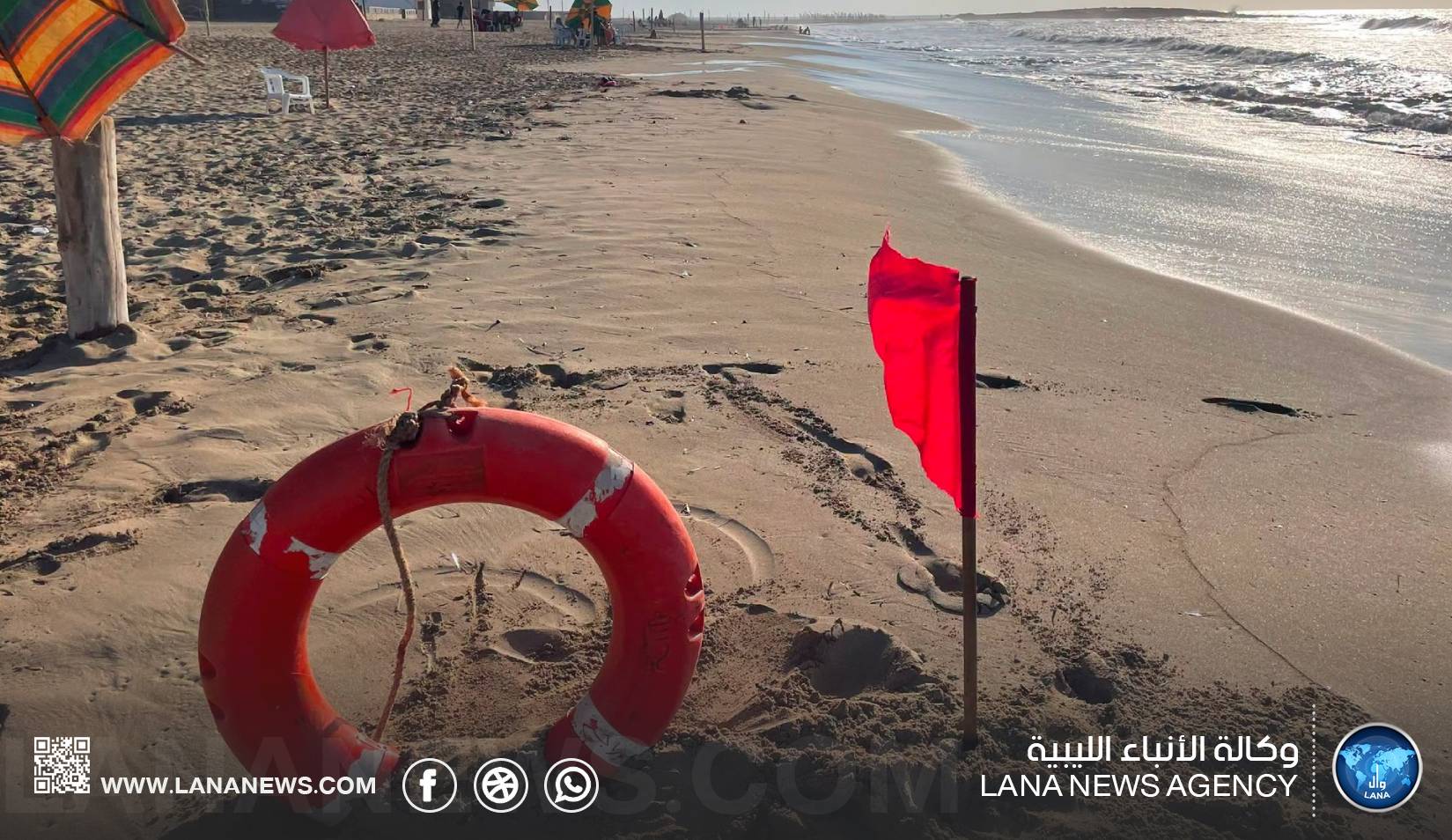 الإنقاذ البحري بطلميثة يحذر من السباحة بسبب اضطراب البحر
