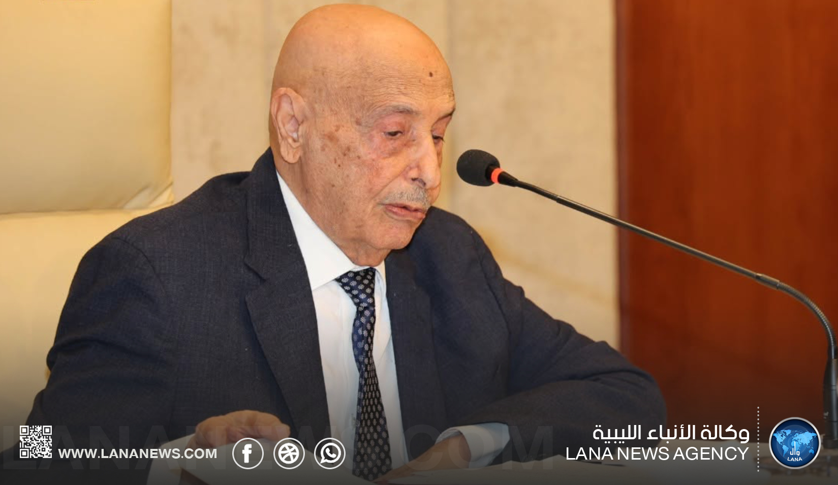 المستشار عقيلة صالح يدعو إلى حكومة موحدة وانتخابات عاجلة: لا نملك ترف الوقت ولا رفاهية التردد