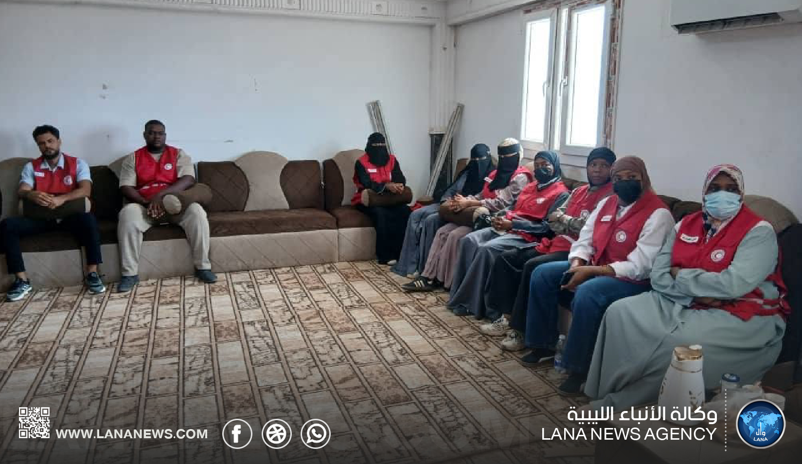 الهلال الأحمر بسبها يستعرض خطط الطوارئ والاستجابة الإنسانية